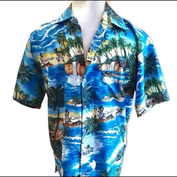 NWOT Rima Beach World Hawaiian Shirt Sz M - Picture 1 of 6